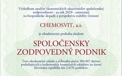 Získali sme titul Spoločensky zodpovedný podnik